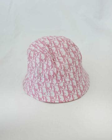 pink dior monogram bucket hat|D.